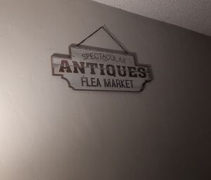 Vintage-Style Wall Sign - Cream and Brown